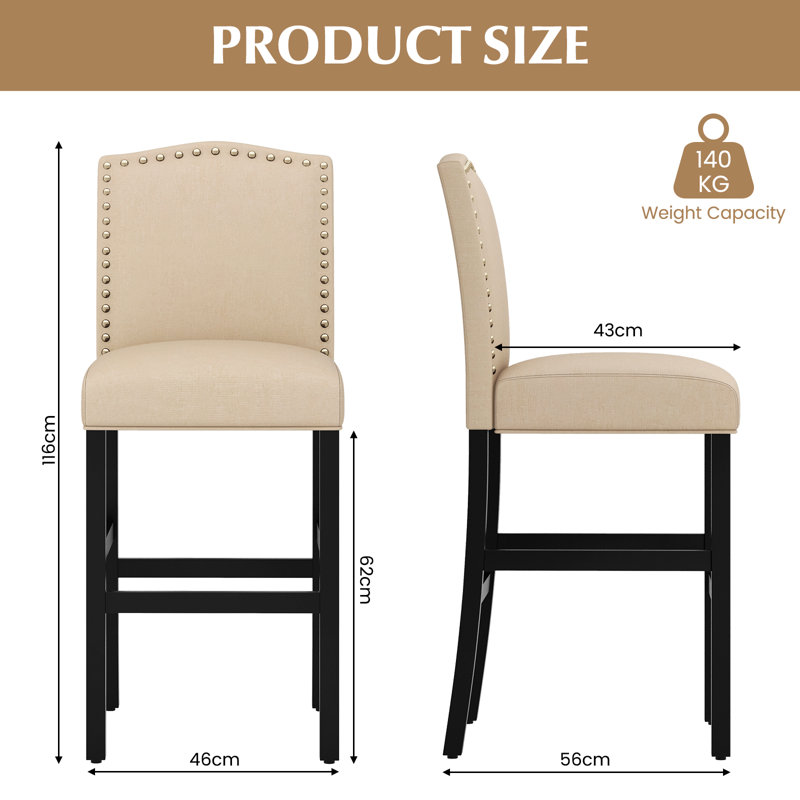 Aldossari Upholstered Counter Stool