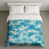 Motif floral bleu