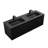 Alma 59" Matte Black Polymarble Rectangular Undermount Bathroom Sink with Overflow