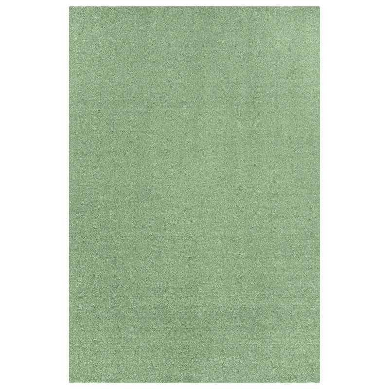 Monarrez Nylon Bath Rug with Non-Slip Backing, Single- 72" L x 48" W, Deep Fern