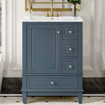 Meuble-lavabo 24 po avec lavabo en céramique