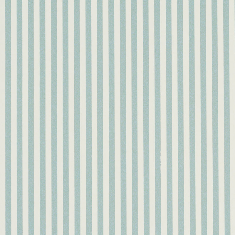 Papier peint étroit à rayures Emma, Turquoise