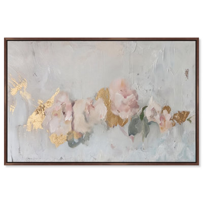 Oliver Gal Velvet Alloy Floral Abstract - Liquid Framed Canvas Art