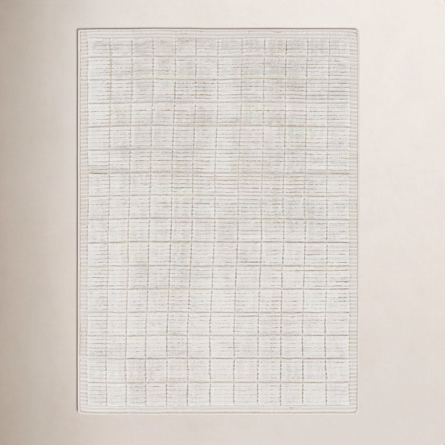 Jacey Hand-Woven Checkered Rug, Rectangle 8'10" x 12'