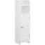Rangement pour papier hygiénique, armoire à rouleau de papier hygiénique, armoire de salle de bain, étagère de salle de bain étroite, tablettes réglables, peu encombrante, assemblage facile, blanc