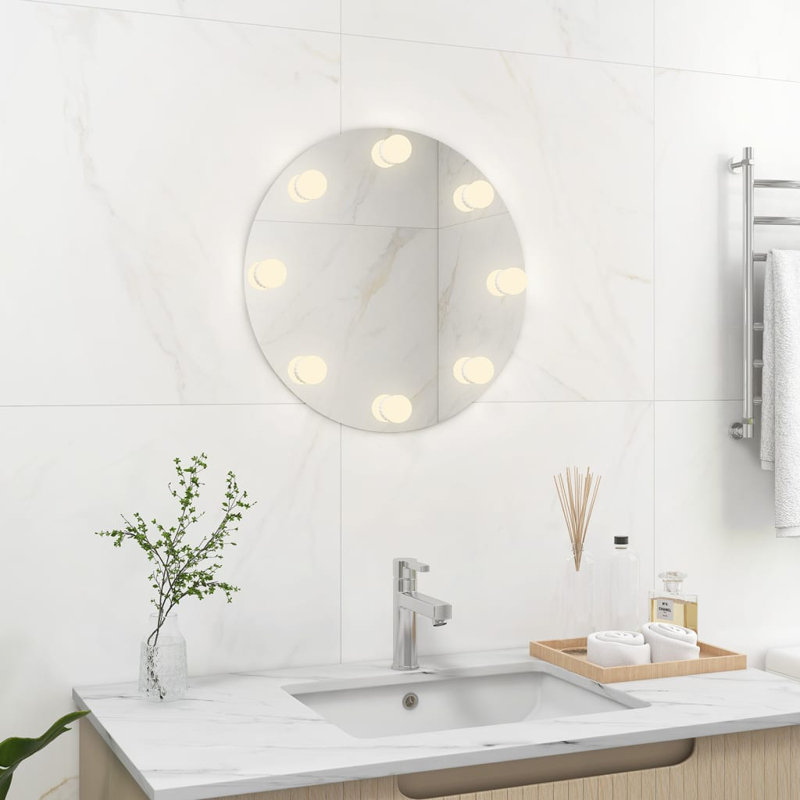 Birjesh Flat Wall Mirror, 50cm H x 50cm W