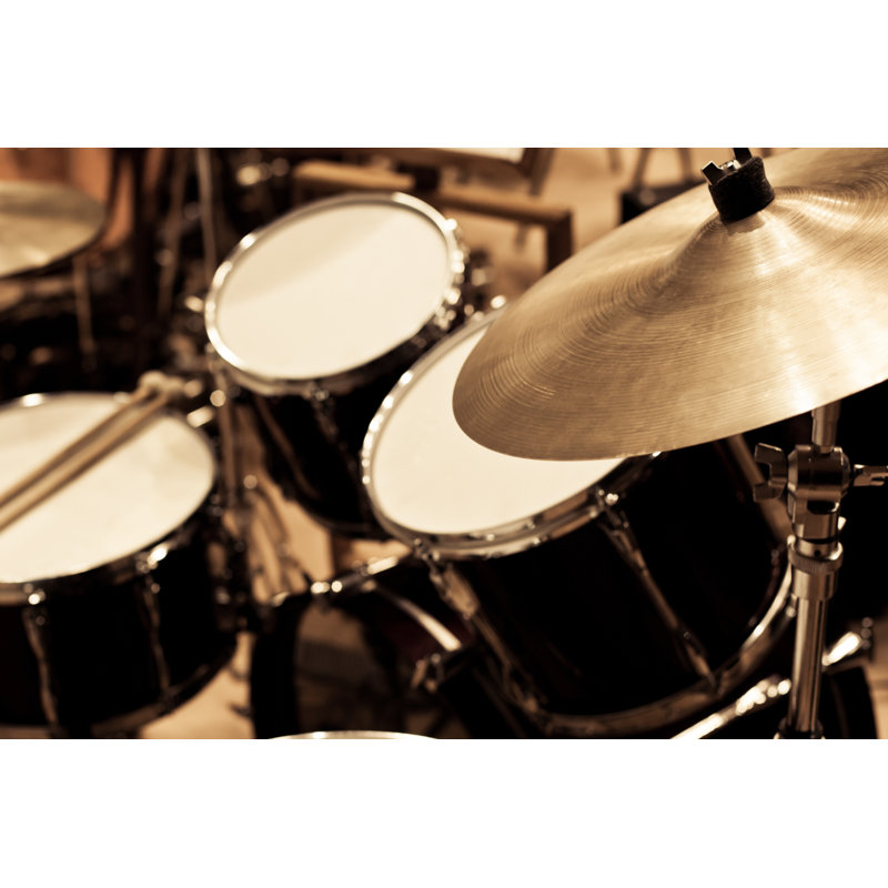 Drum Kit by Furtseff - Wrapped Canvas Print, 30cm H x 46cm W