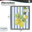 Cadre flottant Lemon Blossom sur rayures bleues, design par Lanie Loreth-130735488-130735486