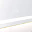 Miroir de salle de bain 60 po x 28 po à DEL avec façade et rétroéclairage, cadre en aluminium, brouillard, 3 couleurs, gradation continue, réflexion, éclairage, miroir mural décoratif, options de couleurs, luminosité