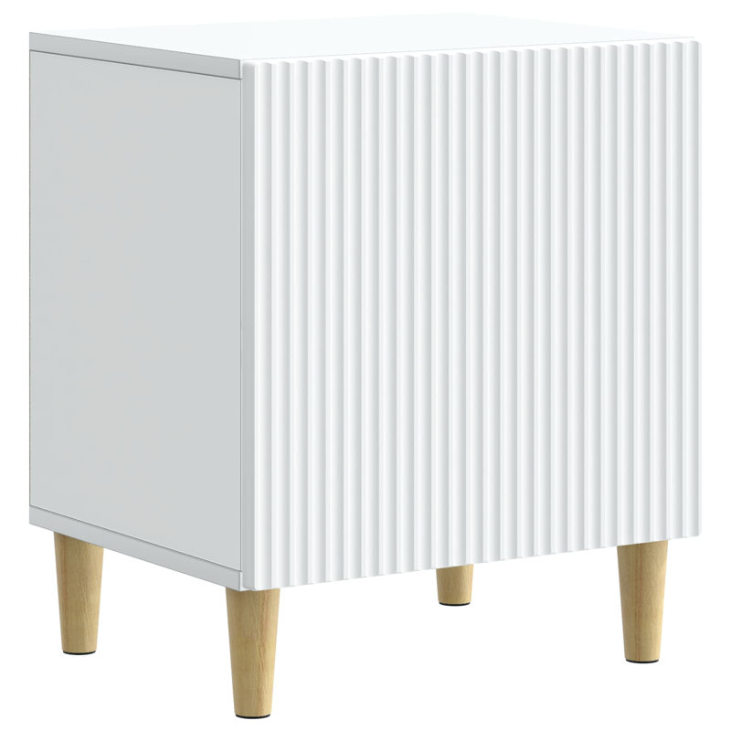 43cm W Engineered Wood Bedside Table