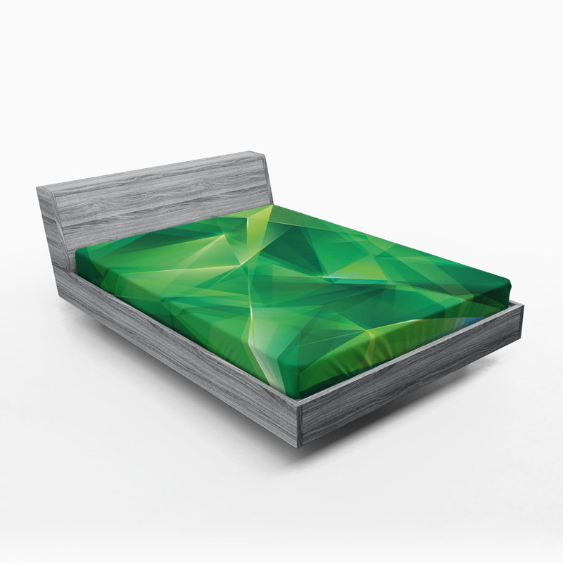 Microfiber Abstract Fitted Sheet, Queen Fitted Sheet