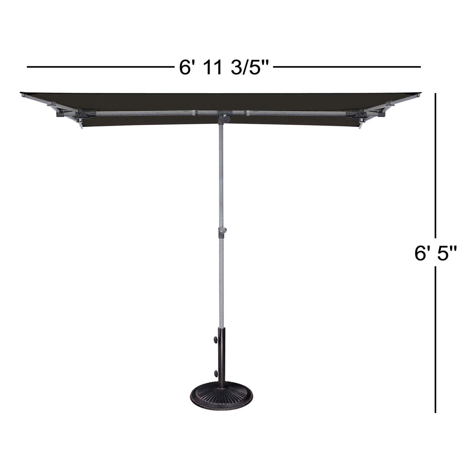 Karlson 83.6'' Outdoor Umbrella, Canvas Black Sunbrella® Canvas