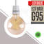 4W E27 Dimmable LED Vintage Edison Globe Light Bulb Amber (Set of 6)