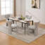 Ensemble de chaises de salle à manger modernes en chenille de 22,05 pouces de largeur avec pieds en bois d'hévéa pour divers espaces-362496032-362496063