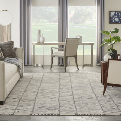 Helma Geometric Wool Hand Woven Area Rug