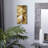 Stainless Steel Metal Pillar Geometric Indoor Outdoor Gold Wall Sconce with Hammered Design