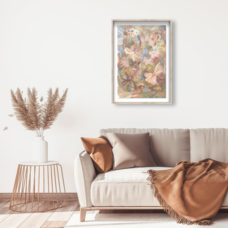 Moving Eden II Shadowbox Abstract Print by Oliver Gal, Black Frame, 10 x 15, 16.5"H x 11.5"W, Natural Oak Shadowbox
