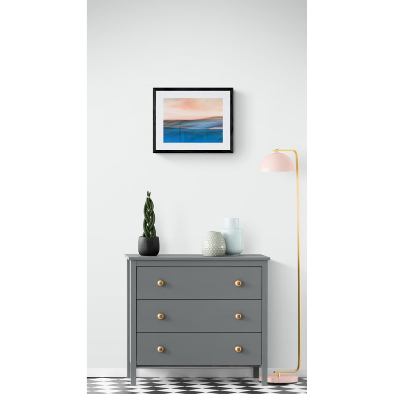 Moved Landscape by Rica Belna, Black Framed Paper, 31" H x 41" W, 31.25" H x 40.25" W