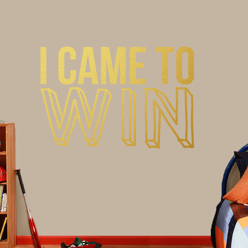 Décalcomanie murale « i is to win », Or