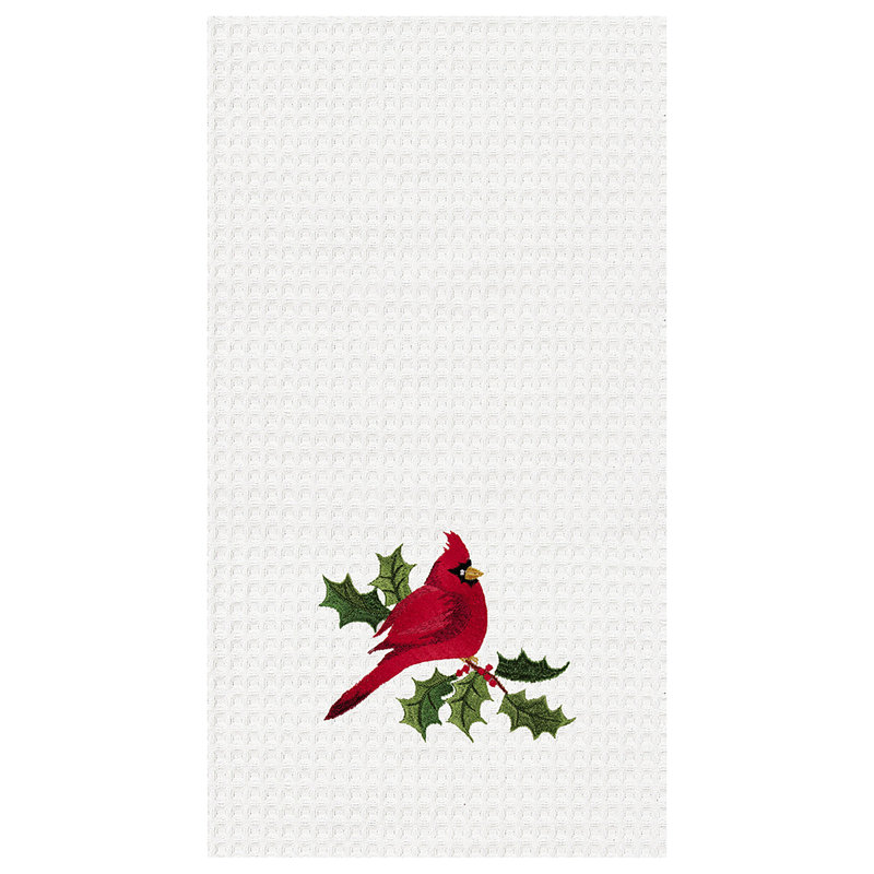 Cardinal Waffle Weave Cotton Kitchen Towel