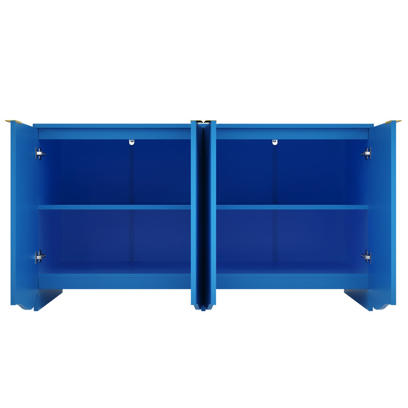 Sideboard With 4 Doors 140×40×85Cm, Blue