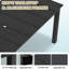 75.2'' Wide Rectangular Patio Outdoor Dining Table - Elegant For Garden Parties & Banquets(Black)-1395146875