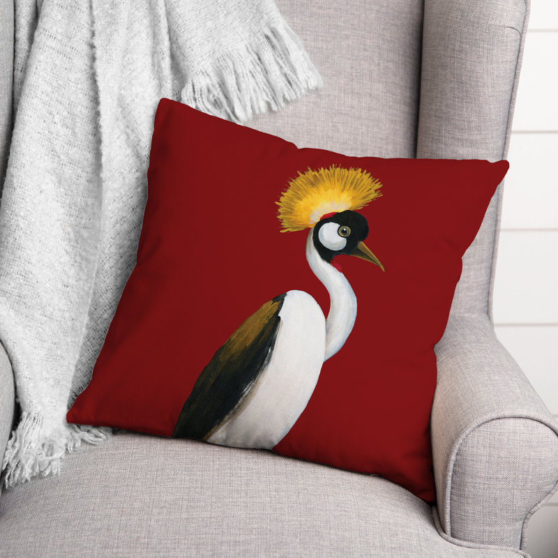 Housse de coussin d'extérieur carré et insert, Rouge