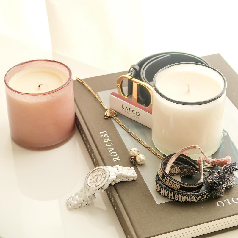 House & Home Champagne Scented Jar Candle, 4" H x 4" W x 4" D