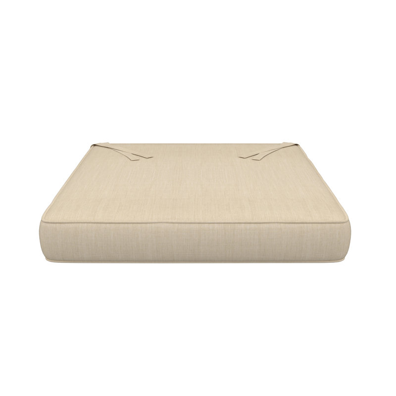 Sunbrella Indoor/Outdoor Dining Chair Cushion, 18" W x 18" D, Sunbrella® Canvas Flax