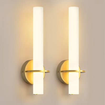 Acton 18Inch Acrylic Armed Wall Sconces 1- Light Sconce For Living Room Bedroom Hallyway Entry Stairway