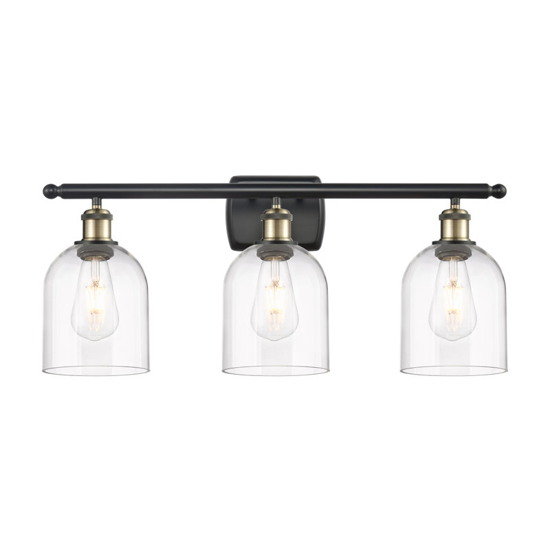 Anacaren 3 - Light Dimmable Vanity Light, Clear, Black Antique Brass