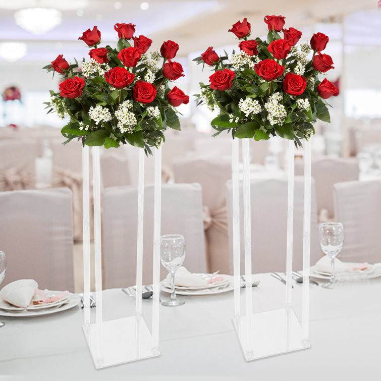 Acrylic Clear Wedding Centerpiece Column Flower Stand
