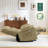 Large Dual Motor Power Lift Recliner Infinite Position with Massage and Heat for Tall People, Fabric-720206949