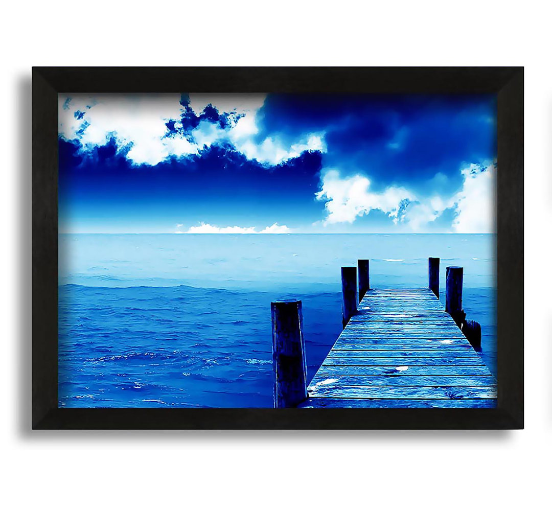 Gerahmtes Poster Boardwalk Ocean Blues