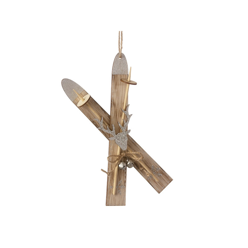 7'' Wood Hanging Figurine Ornament