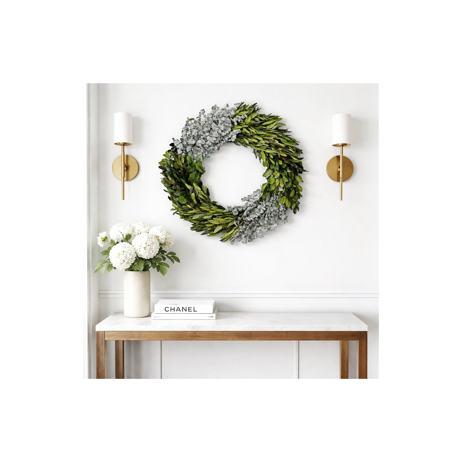 21" Preserved Spring Leaf Wreath