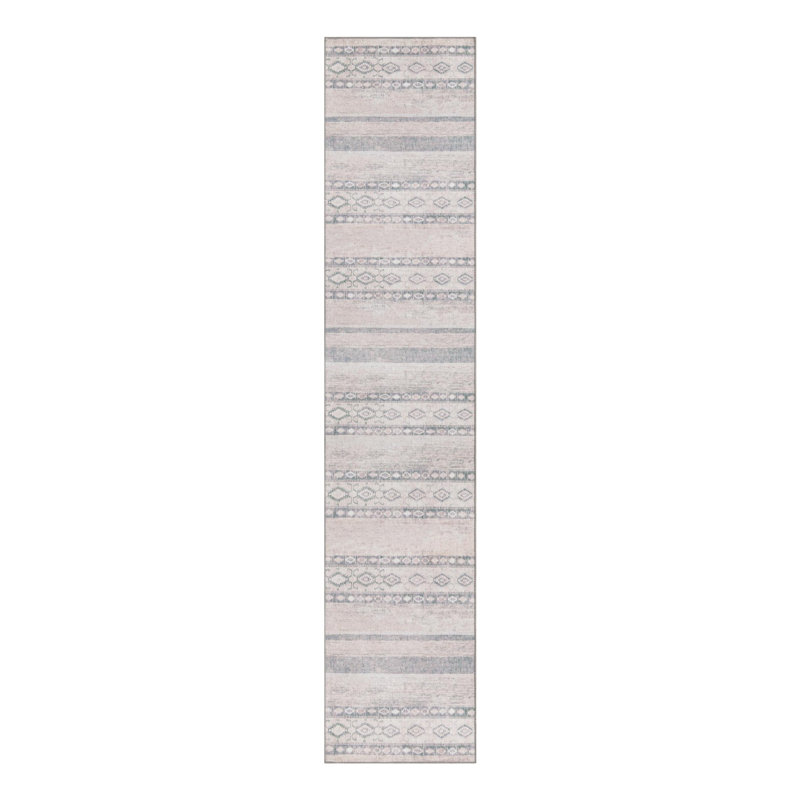 Aucion Chenille Geometric Indoor Rug, Runner 2'6" x 12'