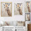 " Minimalism Beige Giraffe Portrait "-697878729-697878728