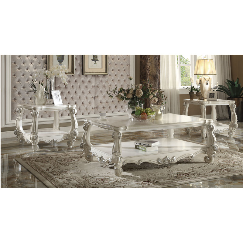 Thebes Coffee Table, Bone White