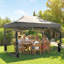 Outsunny 3 x 4.5 m Heavy Duty Pop Up Gazebo with Mesh Nettings, Dark Grey