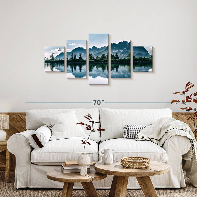 Ensemble de 5 pièces Daylight Mountain, H 24 po x l 55 po x P 1,25 po