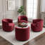 Fauteuil demi-tonneau pivotant rembourré Tybias