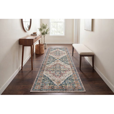 ELISE 2.6X7.6 6306-305 WINE/NAVY/TAN