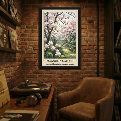 Landscape & Nature Magnolia Trees Blossom Garden Path Rocks Spring Beauty