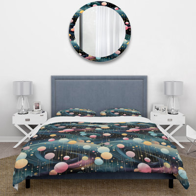 Celestial Dreams Galaxy Pattern II Abstract Duvet Cover