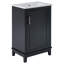 Petit meuble-lavabo moderne de 20 pouces avec lavabo en céramique - 20 * 14,5 * 33,3 pouces, rangement spacieux, 1 porte à fermeture douce-759920103