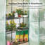 VonHaus Walk In Greenhouse w/ 8 Shelves and Weatherproof Re-enforced Plastic PVC Cover