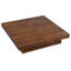 Table basse carrée en placage de marbre avec plateau coulissant et rangement