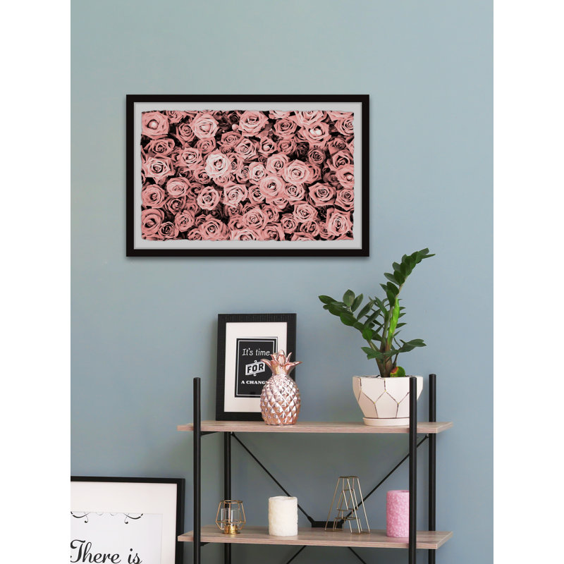 Roses Bloom - Single Picture Frame Painting, 61 cm H x 91 cm W