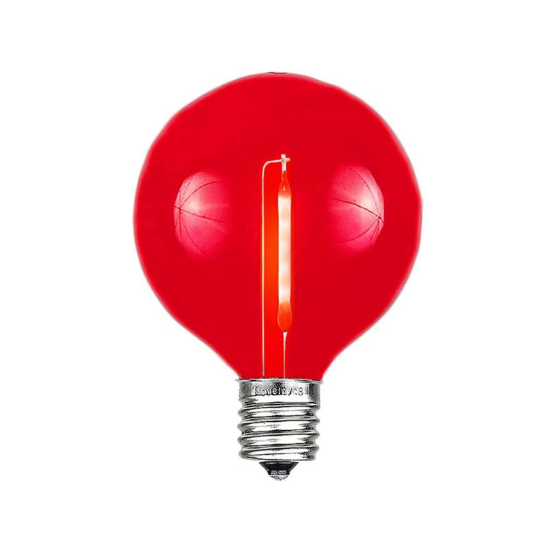 Kerstie 25 - Bulb G40 Replacement Bulb 2.25" Tall by 1.5" Wide, Red
